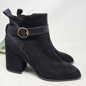 VIONIC Tenley Black Water Repellent Heeled Ankle Booties Size 9 - Picture 1 of 9