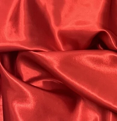 3 Yard Red  Charmeuse High Quality Satin Fabric 60” Width - Image 1 of 2