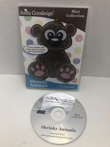 Anita Goodesign Shrinky Animals Machine Embroidery CD 15 Animals Mini Collection - Bild 1 von 5