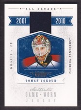 2010-11 Dominion Hockey All Decade Jersey #TV Tomas Vokoun 60/99