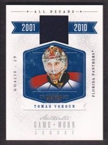 2010-11 Dominion Hockey All Decade Jersey #TV Tomas Vokoun 60/99