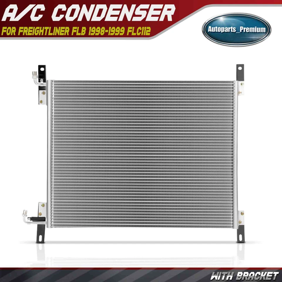 Condensador de aire acondicionado con soporte para Freightliner FLB 1998-1999 FLC112 FLD112 1998-2001 Foto 1 de 4