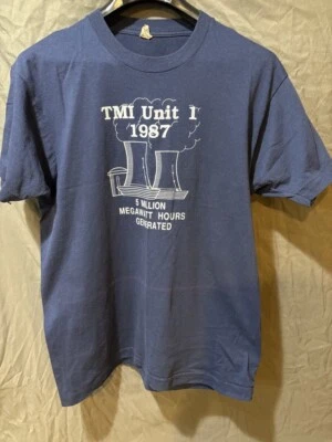 Vtg 1987 TMI THREE MILE ISLAND MIDDLETOWN, PA Nuclear Industry T Shirt Large LG - Image 1 of 4