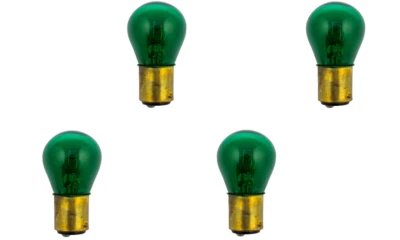 4x 1157 Green 12v S8 Auto Light Bulb Brake Stop Turn Signal Tail Lamp Car Lot - Image 1 of 2