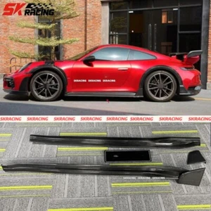 Kits de carrocería de faldones laterales de fibra de carbono seco para Porsche 911 992 Carrera 2020-2024 2 piezas - Imagen 1 de 24
