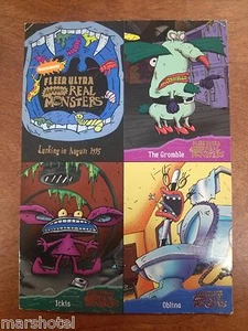 NICKELODEON AAAHH!!! REAL MONSTERS CARTOON FLEER PROMOTIONAL TRADING CARD - Picture 1 of 2