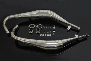 TYGA Yamaha RD350 LC exhaust system with aluminium cans mirror finish - Picture 1 of 9
