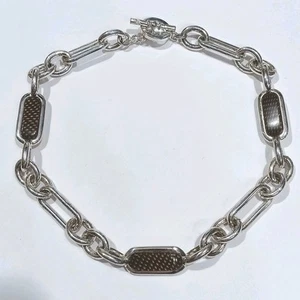 Rare Vintage 16" Ralph Lauren Silver Tone Chunky Chain Link Choker Necklace - Picture 1 of 4