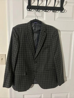 The Savile Row Sport Coat Mens 42s Windowpane Plaid Bromley Jacket Wool - Image 1 of 4