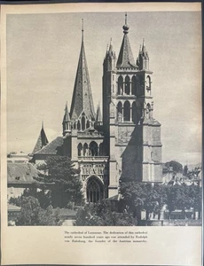 Buchausschnitt Foto Dom Lausanne Schweiz 1945 - Bild 1 von 1