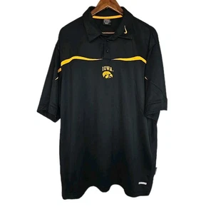 iowa hawkeyes Mens Nike Polo Shirt XL Black Embroidered Logo - Picture 1 of 8