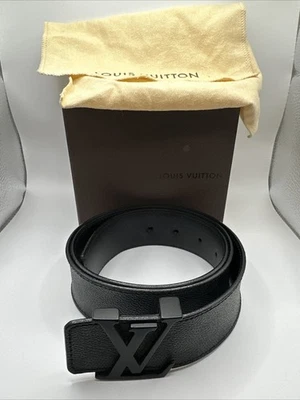 Cinturón LOUIS VUITTON LV Initiales Damier Grafito M9808 Talla 90/36 AUTÉNTICO USADO Foto 1 de 4