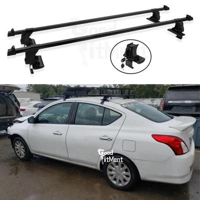 For Nissan Versa 2007-2022 54" Top Roof Rack Cross Bar Luggage Carrier w/Lock US Foto 1 de 4