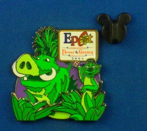 Timon and Pumbaa Topiaries Epcot Flower & Garden Festival 2004 LE Pin #29670 - Bild 1 von 3