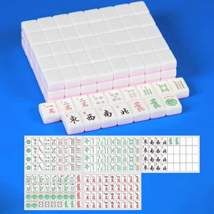 Juego de Azulejos Mahjong en Blanco, Incluye 166 Azulejos Mahjong y 1 Juego de Mahjo Americano - Imagen 1 de 7