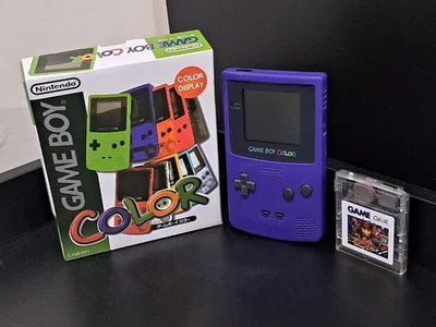 Consola portátil Nintendo Game Boy color púrpura uva CGB-001 en caja 1500+ juegos Foto 1 de 4