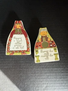 Figgjo Norway Flint Turi Design Man Woman FOLKLORE Salz Pfefferstreuer 1970’s - Bild 1 von 7