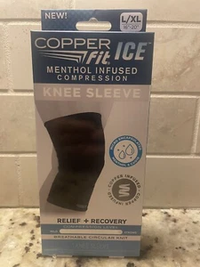 NEW PKG Copper Fit Ice Menthol Infused Compression Knee Sleeve L /XL 3 Available - Picture 1 of 2