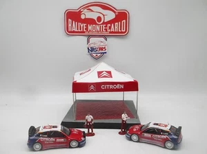 1/43 Éléments Diorama WRC Citroën Rallye Team Tonnelle + 2 Xsara #1 +2 Figurines - Foto 1 di 9