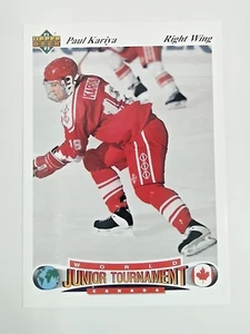 Tarjeta de novato 1992 Upper Deck Paul Kariya radiocontrol checa - Imagen 1 de 17