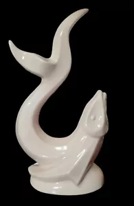 MCM Vintage Haeger Flying Fish Pastel Pink Sculpture 19” 1989 Sticker Attached - Picture 1 of 6