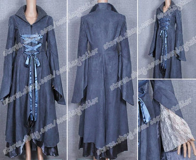 The Lord of the Rings Coaplay Arwen Costume Grey Coat Dress High Quality Popular - Image 1 of 4