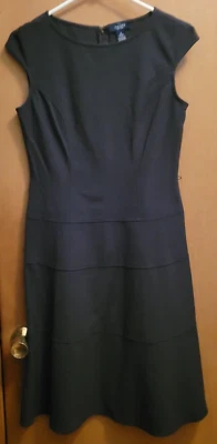 Womens Chaps Ralph Lauren Dark Gray Dress Size 6 Pre-Owned in Very Good Conditio - Image 1 of 4