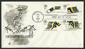 #1460-1462 & C85, 1972 Olympics, Art Craft-Addressed FDC **ANY 5=FREE SHIPPING**