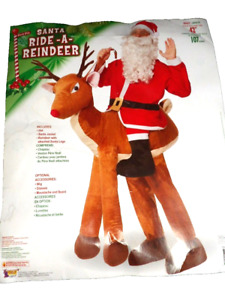 Santa Ride a Reindeer Costume Christmas Party Forum Novelty Inc One Size Adult