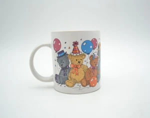 Tazza Vintage 1992 Gioroano Art Compleanno Orsi con Palloncini Betallic Inc - Foto 1 di 6
