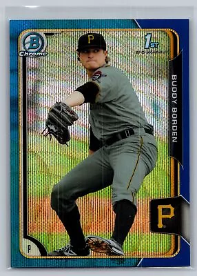 2015 Bowman #BCP63 Buddy Borden Chrome Prospects Blue Wave Refractors - Image 1 of 2