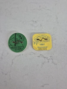 Etiqueta de playa de temporada vintage Ocean City NJ 1994 y 1997 OCNJ New Jersey Shore - Imagen 1 de 3
