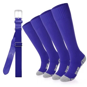 Youth Baseball Socks & Belt Softball T-Ball Athletic Combo Set for Boys Girls - Picture 1 of 5