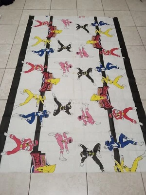 Mantel de papel manchado Power Rangers 1994 vintage Foto 1 de 4