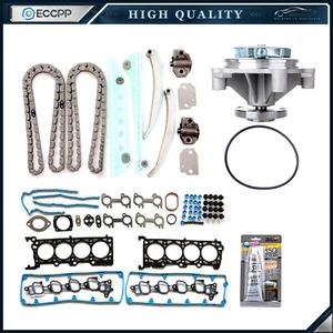 Head Gasket Set Timing Chain Kit Water Pump For 2003 Lincoln Town Car 4.6L - Picture 1 of 9