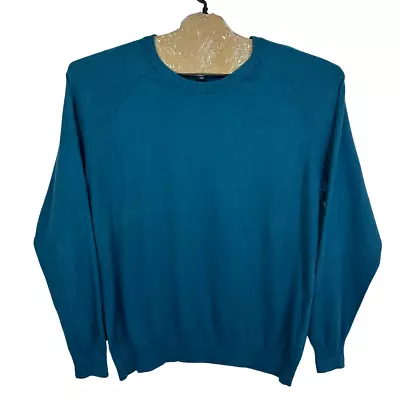 Lands End Sweater Mens 2XL 50-52 Blue Jumper Pullover Knit Crew Neck Regular Fit - Image 1 of 4