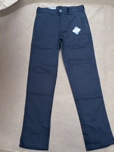 NWT IZOD Boys School Uniform Flat Front Pants NAVY BLUE cotton blend size 16 REG - Picture 1 of 5