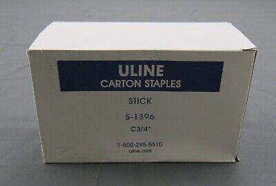 Uline S-1396 S1396 C34 Carton Box Staples 1 Box Of 2,000 Staples 3/4  NEW • 18.55$
