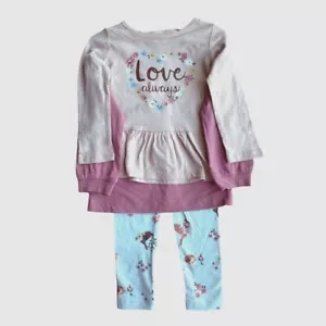 Carters 3 Piece Matching Long sleeve Tops and Matching pants Set Size 2T New! - Picture 1 of 2