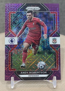 2022-23 Panini Prizm EPL Soccer Andy Robertson Purple Mojo /20 - Liverpool #185 - Picture 1 of 3