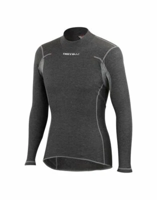 NEW Castelli FLANDERS Long Sleeve Thermal Cycling Base Layer, Gray, Size Large  - Image 1 of 4