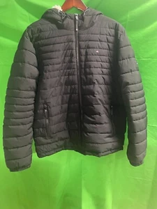 Tommy Hilfiger Herren TH Flex Quilted Puffer Sherpa gefütterte Kapuzenjacke schwarz M - Bild 1 von 11