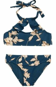 O'Neill Emerson Keyhole Halter Bralette Bikini Set Girls sz 5 Floral - Picture 1 of 2