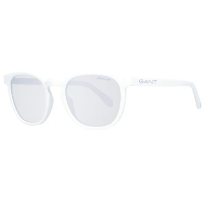 Gafas de sol Gant para hombre blancas redondas GA7203 25B 53 mm medio borde espejado degradado Foto 1 de 3