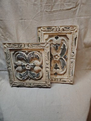 Chippy Vtg Wood Tiles  15"×9.5" ×1.25" and 12" ×  11.5" × 1.25"  - Image 1 of 4