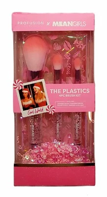 Mean Girls The Plastics Set di 4 pezzi pennelli e sacchetti per trucco di Profusion X - Immagine 1 di 4