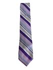 STAFFORD Herren-Krawatte lila violett gestreift aus 100 % Seide. W 3,25 L 57