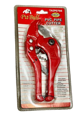 PVC Plastic Ratcheting Pipe Cutter Cuts up to 1.625" AJ Wholesale TAIP0766 - Image 1 of 4