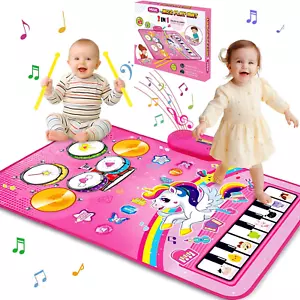 Toys for 1 Year Old Girl Gifts: Baby Musical Mat Toddler Toys Age 1-2 - 3 in 1 - - Picture 1 of 7