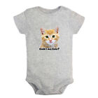 Could I any Cuter Funny Bodysuits Baby Animal Cat Romper Infant Kids Jumpsuits